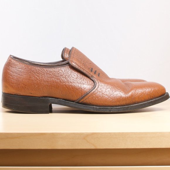 [SOLD] VTG Dack's Camel Loafer Men's Shoes 8 E Brown 🇨🇦 Round Toe EUC - Picture 3 of 8